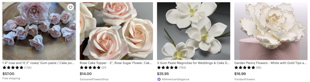 wedding cake decorations edible sugar flowers